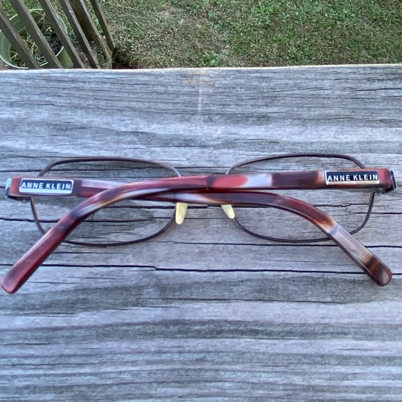 Anne Klein glasses metal rim frames red tortoise color AK9107 - Picture 3 of 12